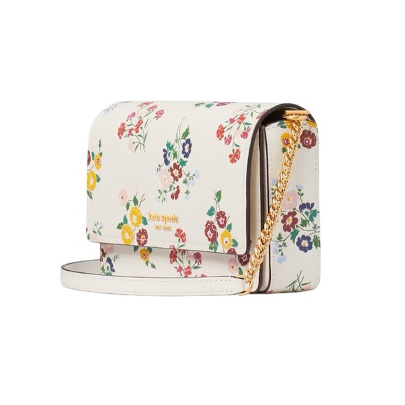 Kate Spade Morgan Bouquet Toss Embossed Flap Chain Bag - Picture 3 of 12